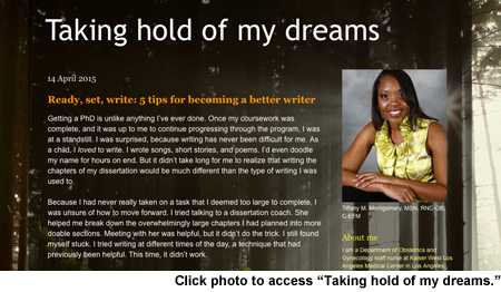 Taking Hold of My Dreams blog